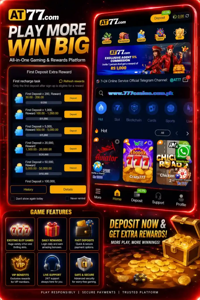 AT77 Game Download APK(A Best and Trusted New Earning App) in Pakistan